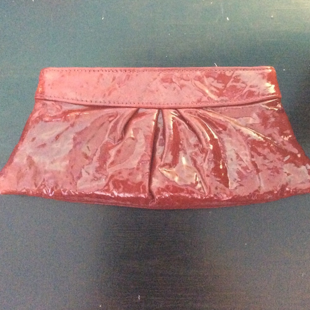 Lauren Merkin Red Leather Clutch